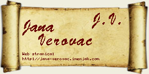 Jana Verovac vizit kartica
